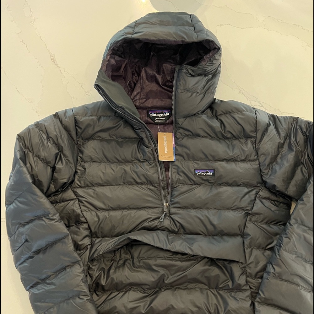Patagonia Super Cool Rare Down Sweater Hoody Large NWT Grey